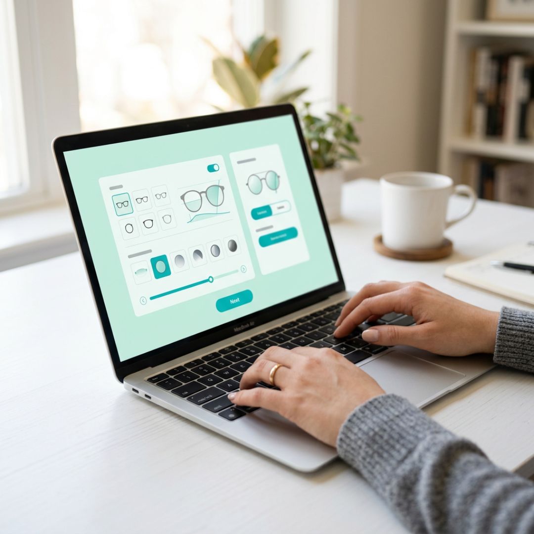 Configure as suas lentes online